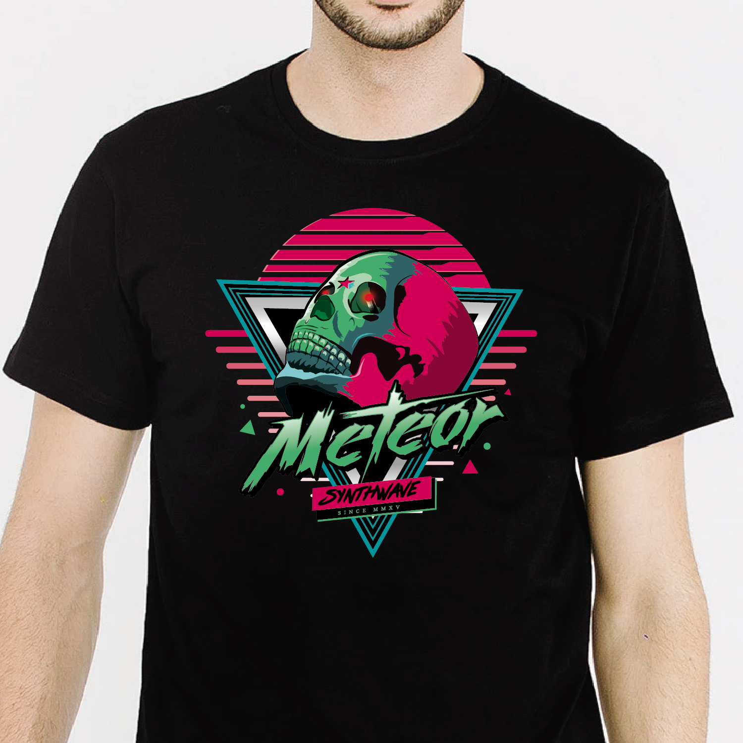 Meteor Vibrant Skull Sunset t-shirt